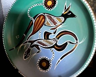 Hand painted Australian dish