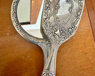 Victorian vanity - mirror & brush