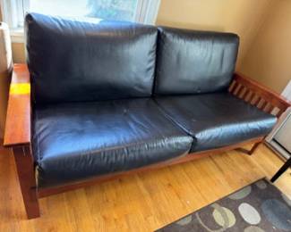 Arts and Crafts Style Leather Couch