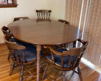 Oval kitchen table 65 inches long with 5 chairs a counter chair/stool