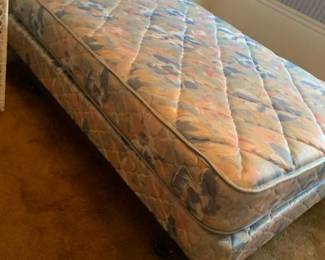Full size mattress and boxspring with frame