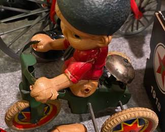 Old Celluloid Boy on Tricycle Wind-up