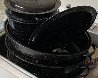 Enamelware Roasters and Pots
