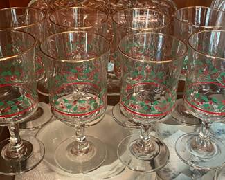 Arby's Holly Berry Stemware