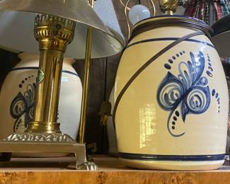 Pair of Pottery Lamps