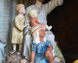 Jesus with Children Statue