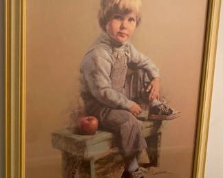 Little Boy Posing on Bench Print (James Ingwersen)