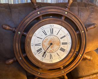 Ships Wheel Clock