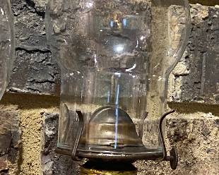 Antique Pattern Glass Oil Lamp