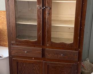 Old Kitchen Cabinet/Missing Glass in One Door