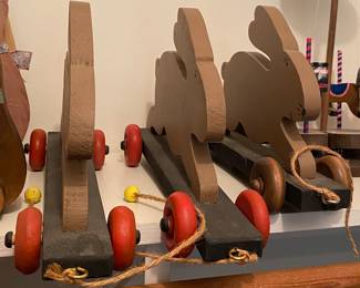 Wooden Rabbit Pull Toys