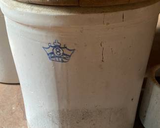 Eight Gallon Stoneware Crock