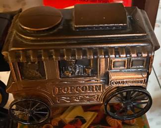 Vintage Metal Popcorn Bank