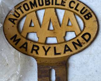 Old Maryland AAA Tag Topper