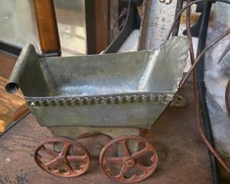 Small Metal and Aluminum Doll Carriage