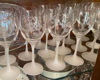 Frosted Avon Hummingbird Stemware