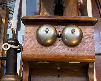 Two Oak Wall Telephones