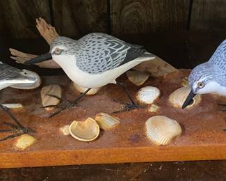 Sandpiper Folk Art Carving by Houston Lewis