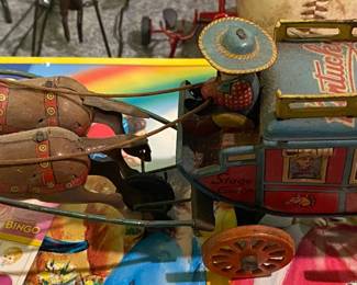 Tin Lithograph Kentucky Stagecoach