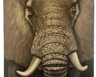 Huge Elephant On Canvas