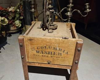 Antique Columbia Salesman Sample Washing Machine Primitive Benbow Mfg 1895