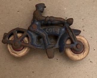 Old Policeman on Motorcycle Toys