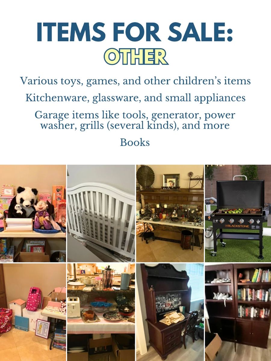 New Territory/Sugar Land Estate Sale starts on 5/4/2024