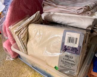 Bedroom linens.