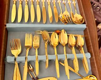 One of three full sets of flatware.