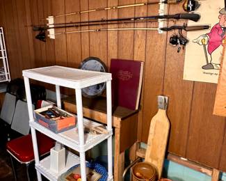 Fishing rods and reels.