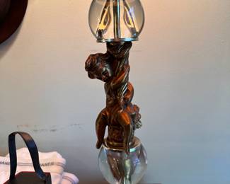 Cherub dressing table lamp.