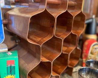 MCM bentwood wine rack.