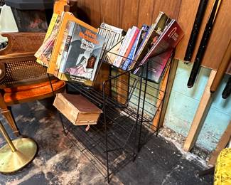 MCM wire book/record stands.