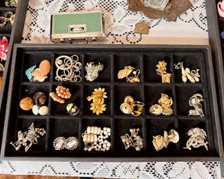 Clip, screw back & pierced earrings.