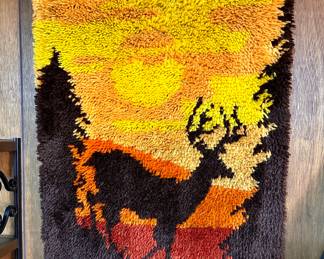 Latch hook rug decor.