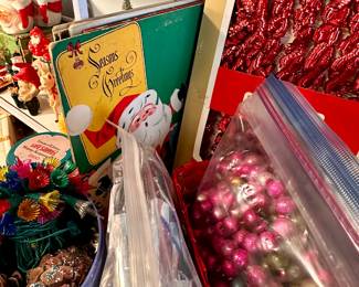 Christmas albums & garlands.