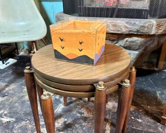Vintage stacking table set.