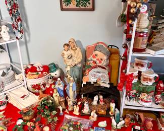 Mary statues in all sizes.