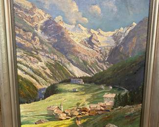 Joseph Anton Koch 1768 to 1839 oil on canvas signed lower left