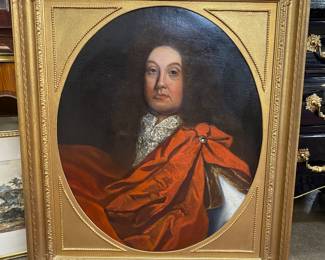 19th century oil on canvas of noble