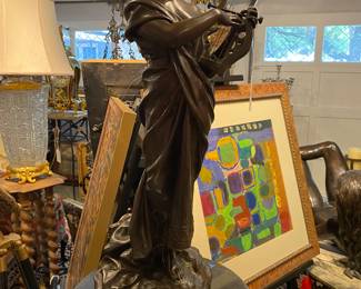 Emmanuel Villanis 1858 to 1914 signed bronze.