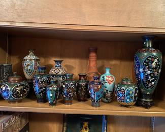 Many Japanese and Chinese cloisonné no damage .