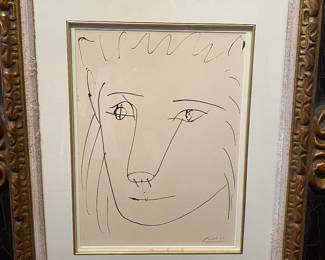 Pencil sign Picasso lithograph