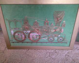 wire locomotive artwork