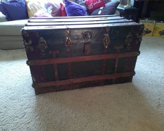 vintage steamer trunk