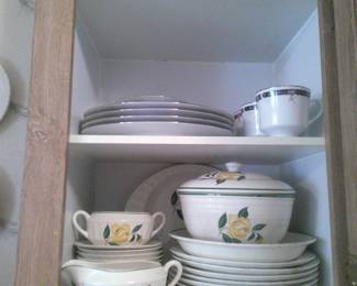 Assorted dinnerware sets.