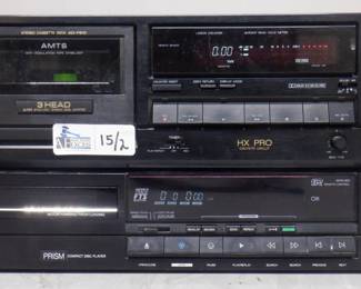 LOT OF 2 ELECTRONICS INCLUDING THE MOD SQUAD PRISM COMPACT DISC PLAYER, AIWA STEREO CASSETTE