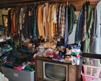 Lots and lots of clothes! Still more in totes to unpack!