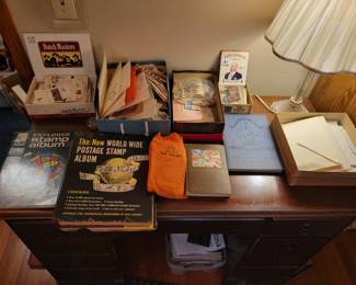 Lots of Stamps and stamp collecting items and books.