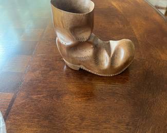 CARVED WOOD BOOT